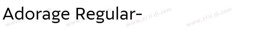 Adorage Regular字体转换